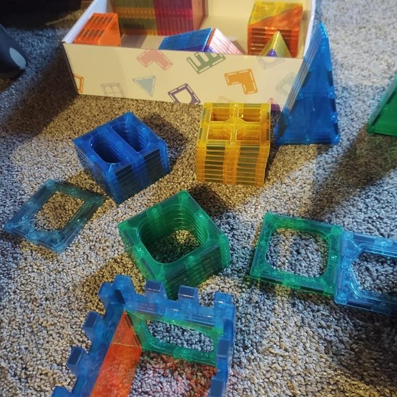 134PCS Anbalulu Magnetic Building Tiles Large Magnet 3D STEM StackingToys - Picture 10 of 12